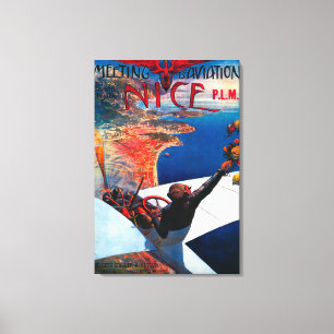 Meeting D' Aviation in Nice, France Poster Canvas Print