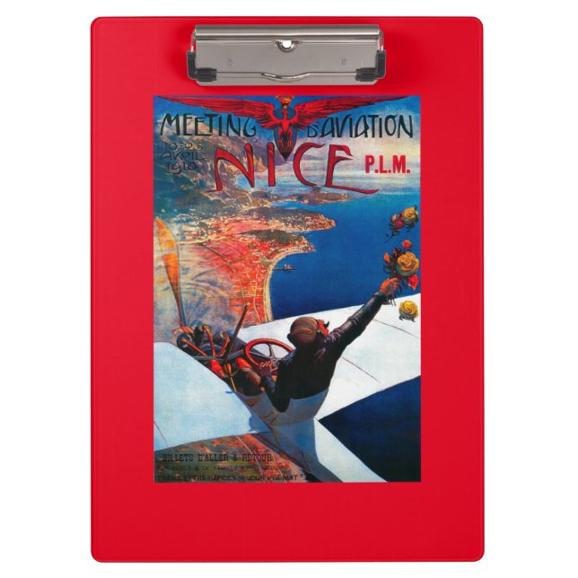 Meeting D' Aviation in Nice, France Poster Clipboard (Front)