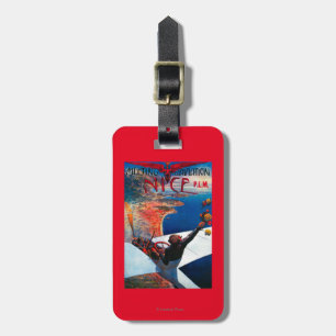 Meeting D' Aviation in Nice, France Poster Luggage Tag