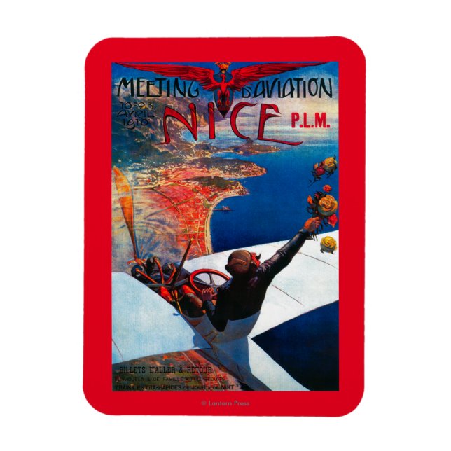 Meeting D' Aviation in Nice, France Poster Magnet (Vertical)