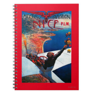Meeting D' Aviation in Nice, France Poster Spiral Notebook