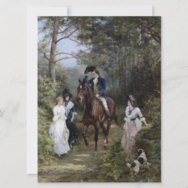 Meeting in the Forest (by Heywood Hardy) Card (Front)