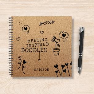 Meeting Inspired Doodles Funny Girly Personalised Notebook