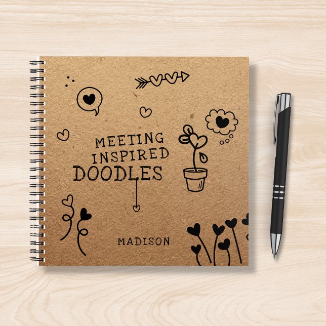 Meeting Inspired Doodles Funny Girly Personalised Notebook (Creator Uploaded)