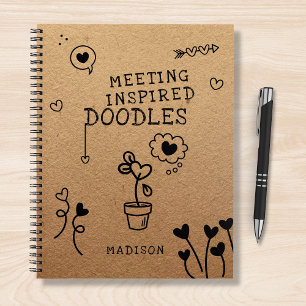 Meeting Inspired Doodles Office Funny Personalised Notebook