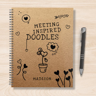 Meeting Inspired Doodles Office Funny Personalised Planner