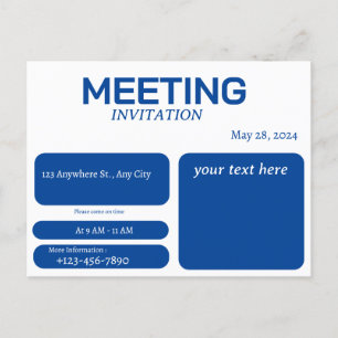 Meeting Invitation Postcard