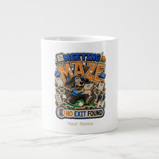 Meeting Maze Personalised Funny Office T-Shirt, Cu Large Coffee Mug
