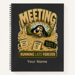 Meeting Maze Personalised Funny Office T-Shirt, Cu Notebook