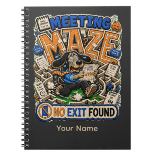 Meeting Maze Personalised Funny Office T-Shirt, Cu Notebook