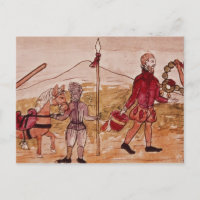 Meeting of Hernando Cortes  and Montezuma