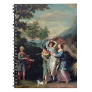 Meeting of Jacob and Laban with Rachel, Leah and S Spiral Notebook