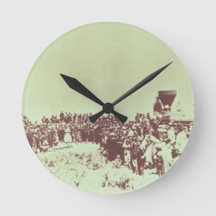 Meeting of the Union Pacific and the Central Pacif Round Clock