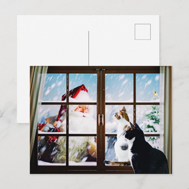 Meeting Santa Holiday Postcard (Front/Back)