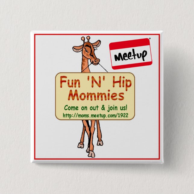 Meetup Button Fun N Hip Mommies MD, DC, VA (Front)