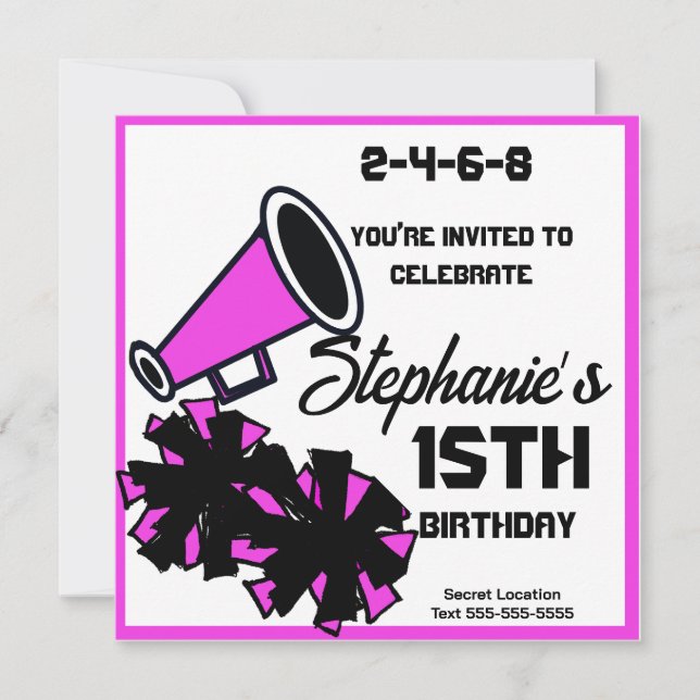 Mega Cheer Invitation: #4 Invitation (Front)