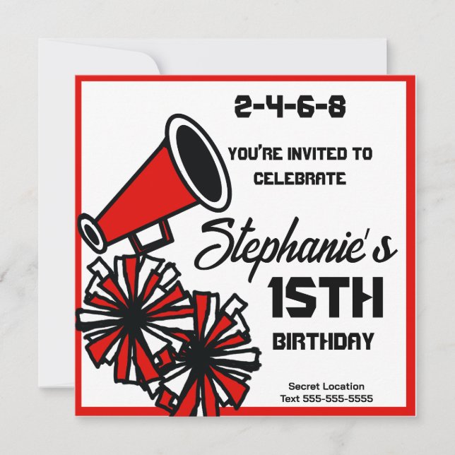 Mega Cheer Invitation: #6 Invitation (Front)