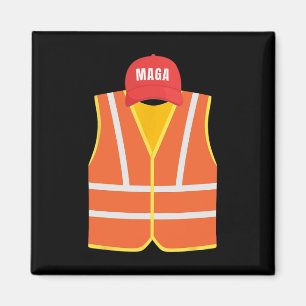 Mega Garbage Collector Vest For Trump Election Day Magnet