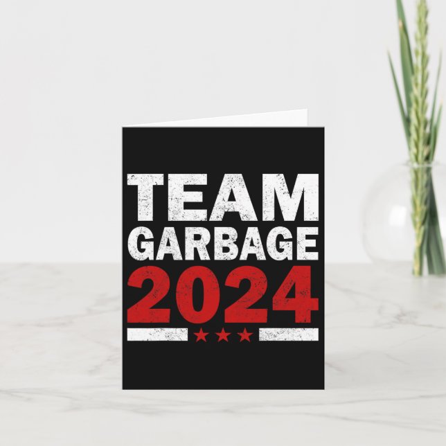 Mega Garbage Proud Trump Supporter  Card (Front)