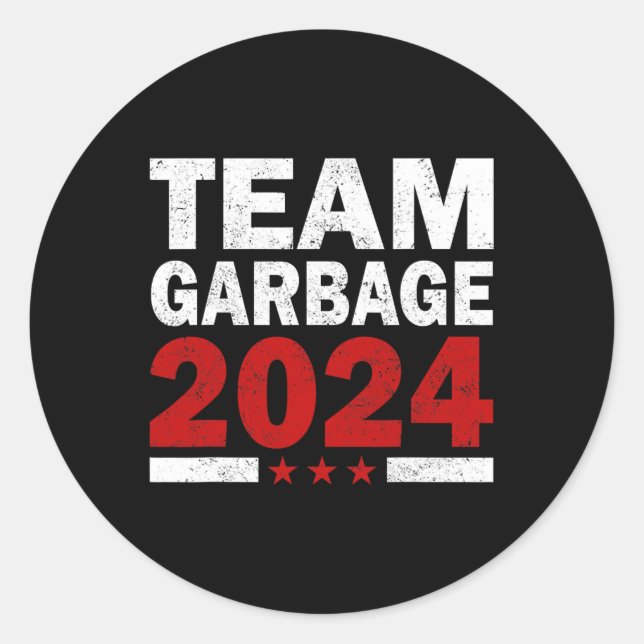 Mega Garbage Proud Trump Supporter  Classic Round Sticker (Front)