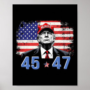 Mega Inauguration Day 45 47 Donald Trump President Poster