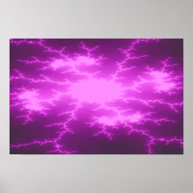 Mega Lightning Fractal Poster (Front)