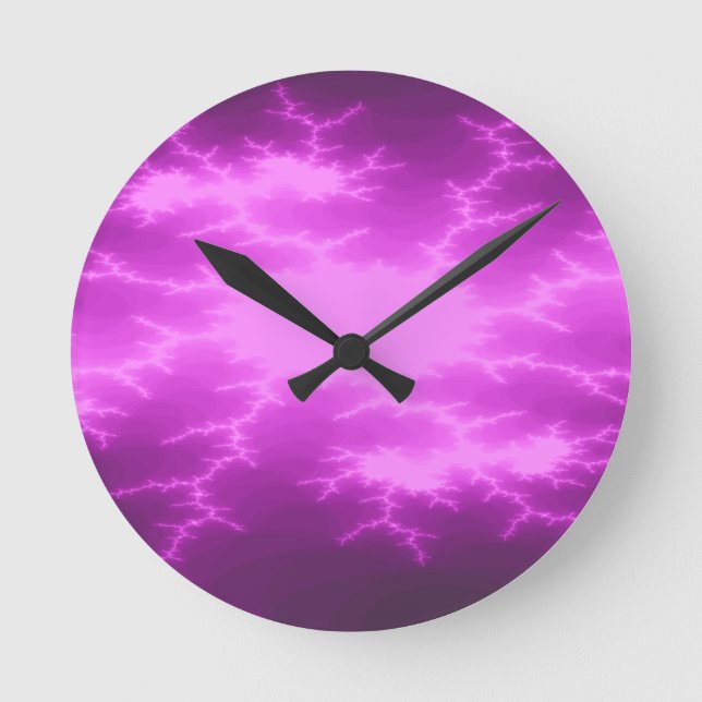 Mega Lightning Fractal Wall Clock (Front)