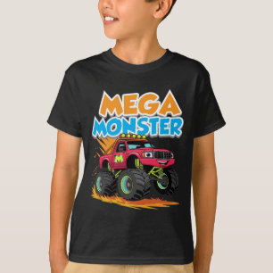 Mega Monster Truck Cartoon Kids T-Shirt