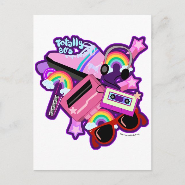 Mega Neon 80s Design Postcard (Front)