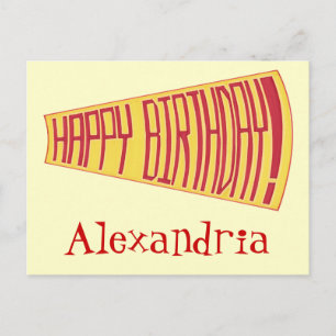 Mega Phone Happy Birthday Personalised Postcards