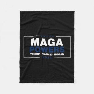Mega Powers Trump Vance Hogan 2  Fleece Blanket