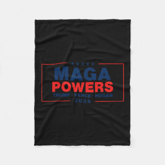 Mega Powers Trump Vance Hogan  Fleece Blanket