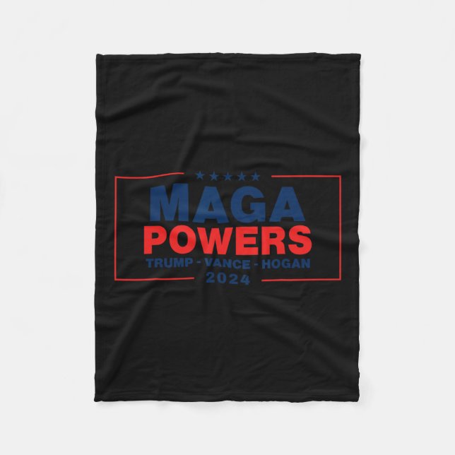 Mega Powers Trump Vance Hogan  Fleece Blanket (Front)