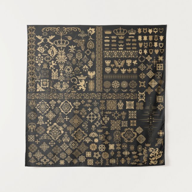 Mega set of baroque elements tapestry (Front)