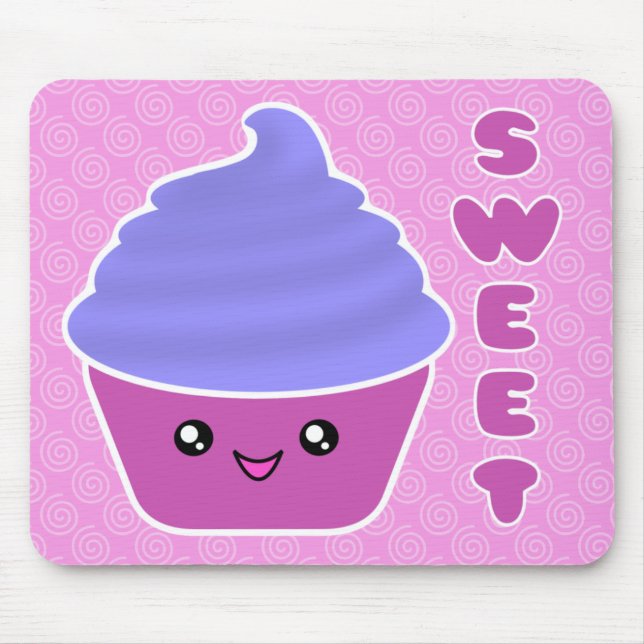 Mega Sweet Kawaii Cupcake Mouse Pad (Front)