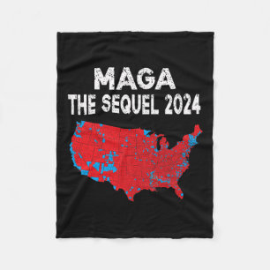 Mega The Sequel President Trump 2024 Electoral Map Fleece Blanket