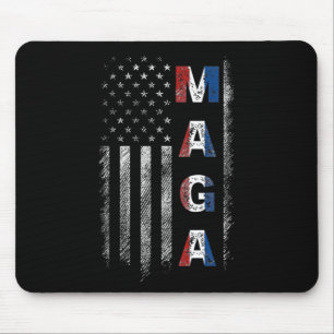 Mega Trump 2024 Us Flag American Mouse Pad