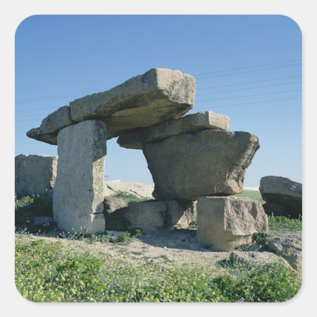 Megalith, prehistoric square sticker (Front)