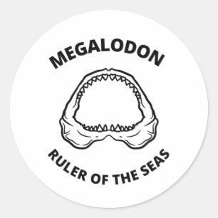 Megalodon Classic Round Sticker