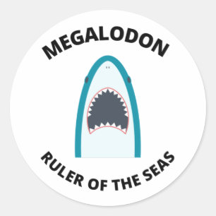 Megalodon Classic Round Sticker
