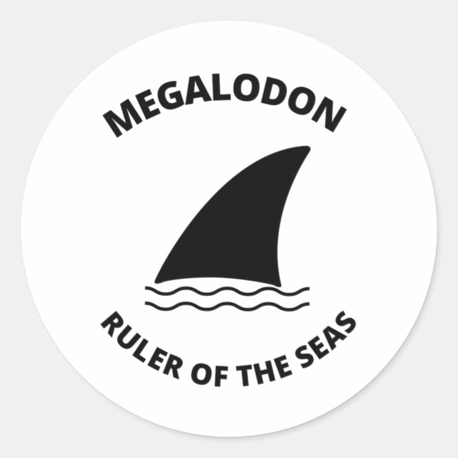 Megalodon Classic Round Sticker (Front)