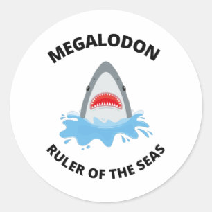 Megalodon Classic Round Sticker