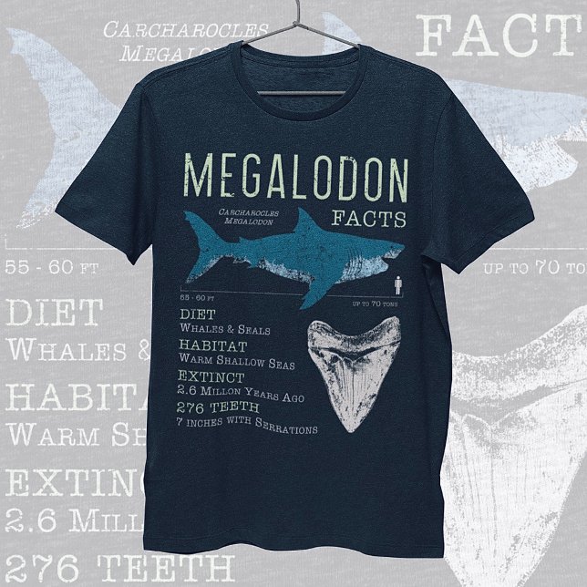 Megalodon Facts T-Shirt (Creator Uploaded)