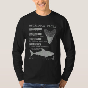 Megalodon Facts Teeth Meg Wildlife Sharks Deep Sea T-Shirt
