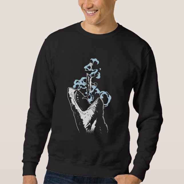 Megalodon Great White Shark Diver Meg Shark Sweatshirt (Front)