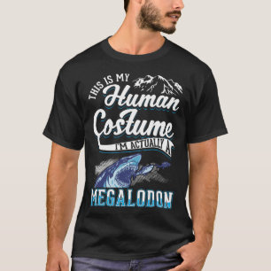 Megalodon Human Costume Halloween Megalodon T-Shirt