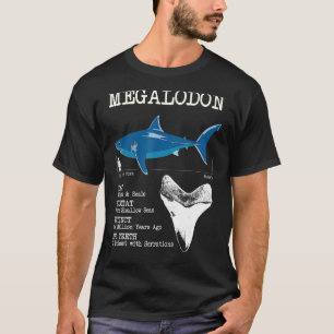Megalodon Meg Facts Funny Prehistoric Megatooth Sh T-Shirt