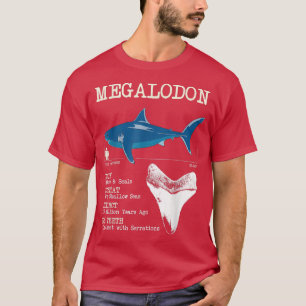 Megalodon Meg Facts Funny Prehistoric Megatooth Sh T-Shirt