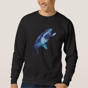 Megalodon Shark Dinosaur Shark Teeth Ocean Diver Sweatshirt