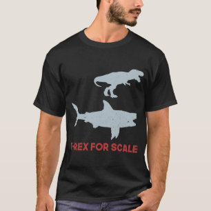 Megalodon Shark Rex Dinosaur Comparison T-Shirt